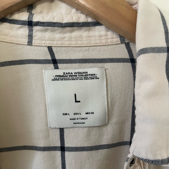 ZARA PLAID BUTTON UP - Picture 4 of 4
